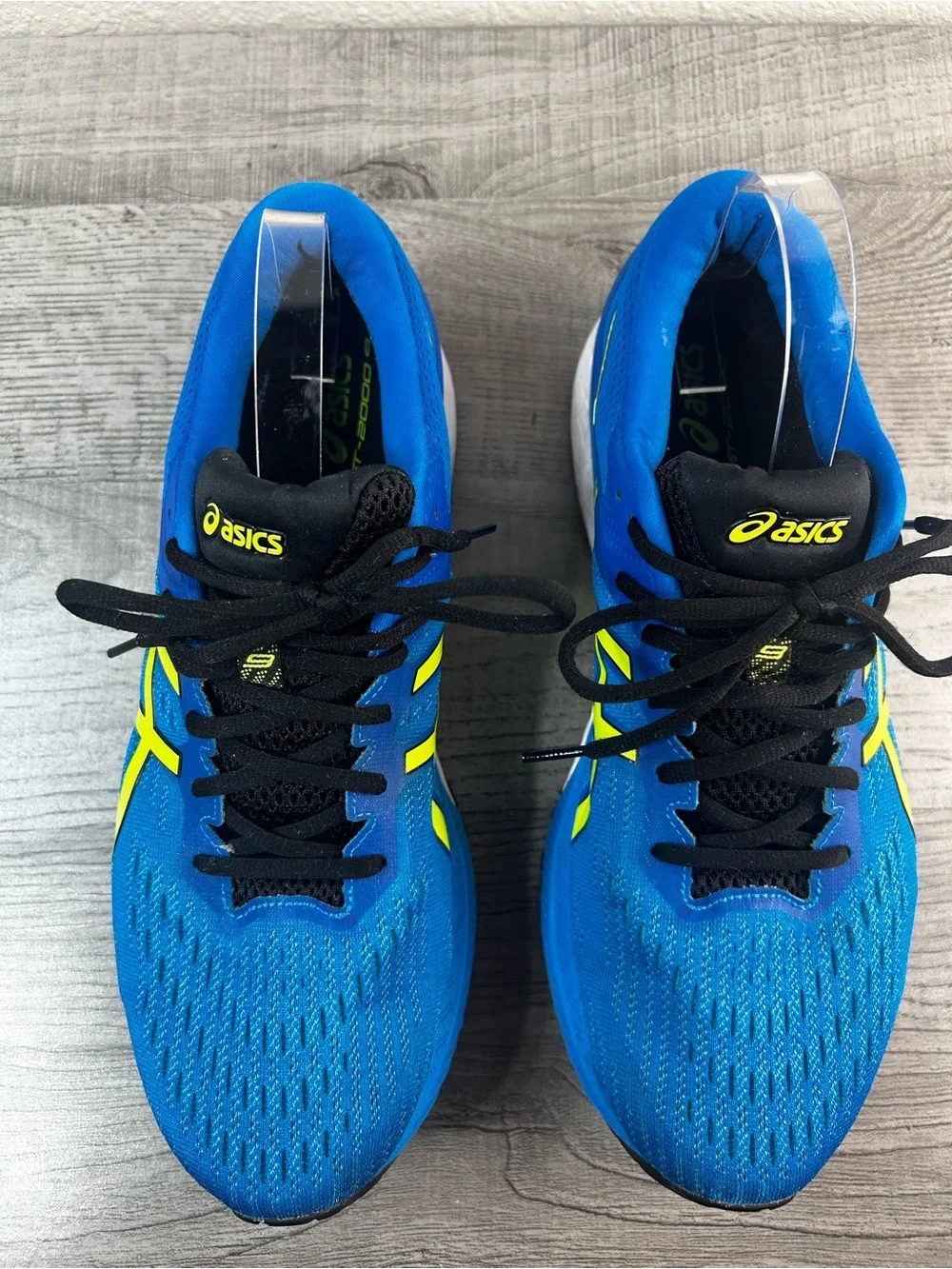 ASICS GT-2000 9 Men’s Blue & Lime Running Shoes Size 11.5 Sneakers Athletic